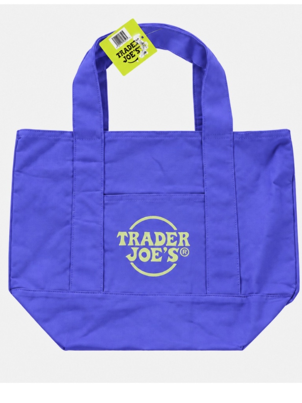 Trader Joe’s Purple Mini Tote Canvas Bag New with tag
